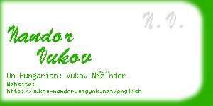 nandor vukov business card